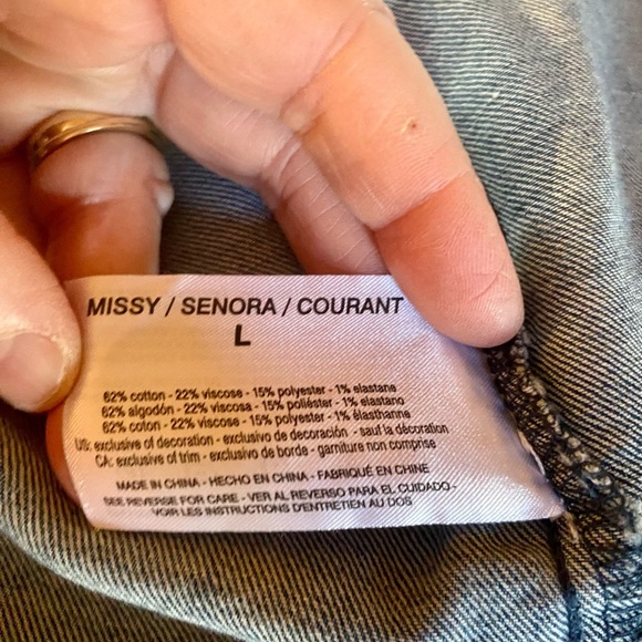 🔥Vintage America Raw Hem Belted Keli Jean Jacket🔥  NWOT - Picture 8 of 13